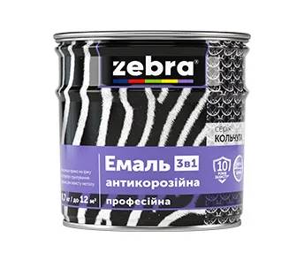 ЕМАЛЬ антикорозійна 3 в 1 ZEBRA серії Кольчуга - 2кг, 55 Яскраво-жовтий - 222683