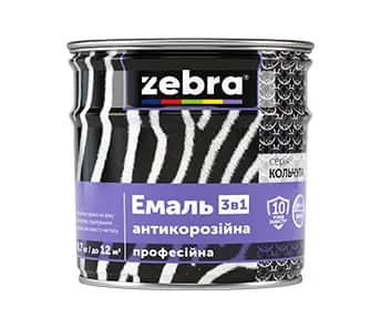 ЭМАЛЬ антикоррозионная 3 в 1 ZEBRA серии Кольчуга - 2кг, 75 Красный - 116844597