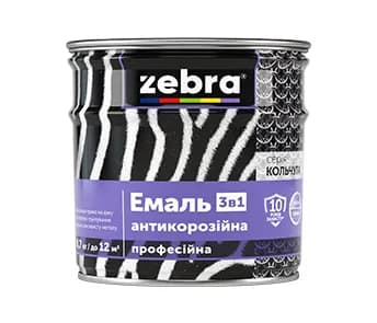 ЭМАЛЬ антикоррозионная 3 в 1 ZEBRA серии Кольчуга - 2кг, 75 Красный - 116844597