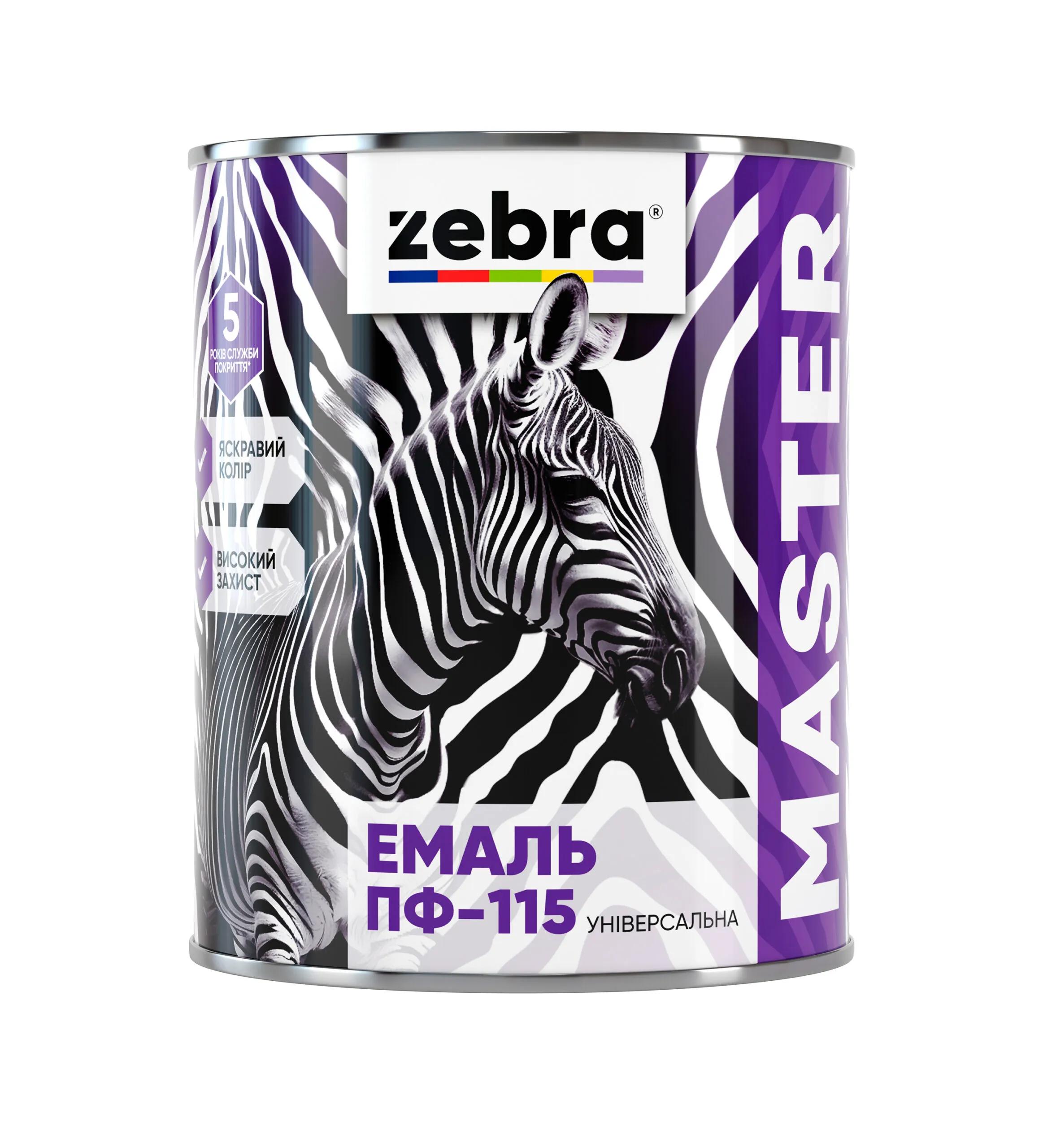 ЕМАЛЬ ПФ-115 універсальна ZEBRA серії MASTER - 0,8 кг, М34 Світло-зелений - 222813
