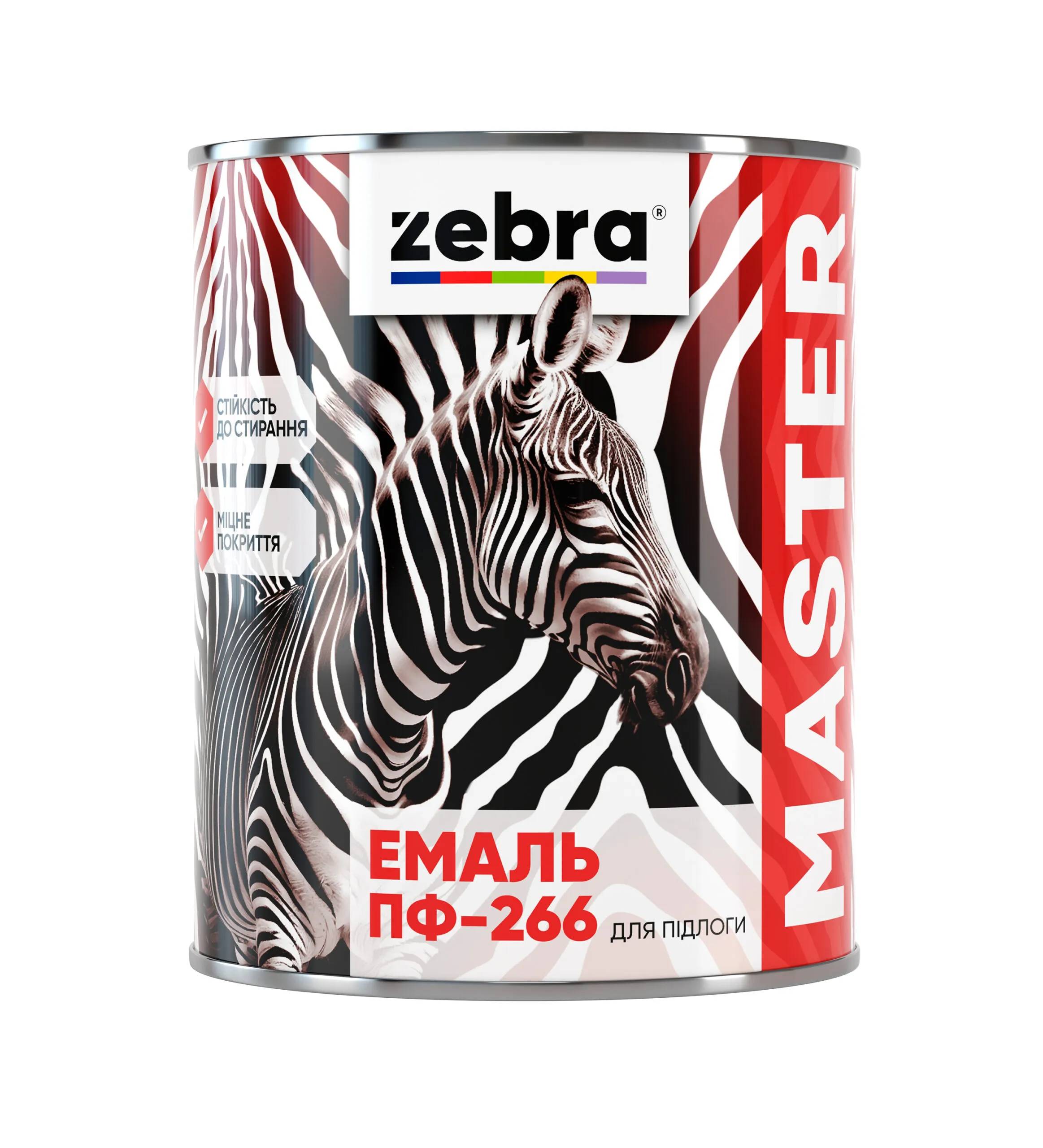 ЕМАЛЬ ПФ-266 для підлоги ZEBRA серії MASTER - 50 кг, М87 Червоно-коричневий - 222878