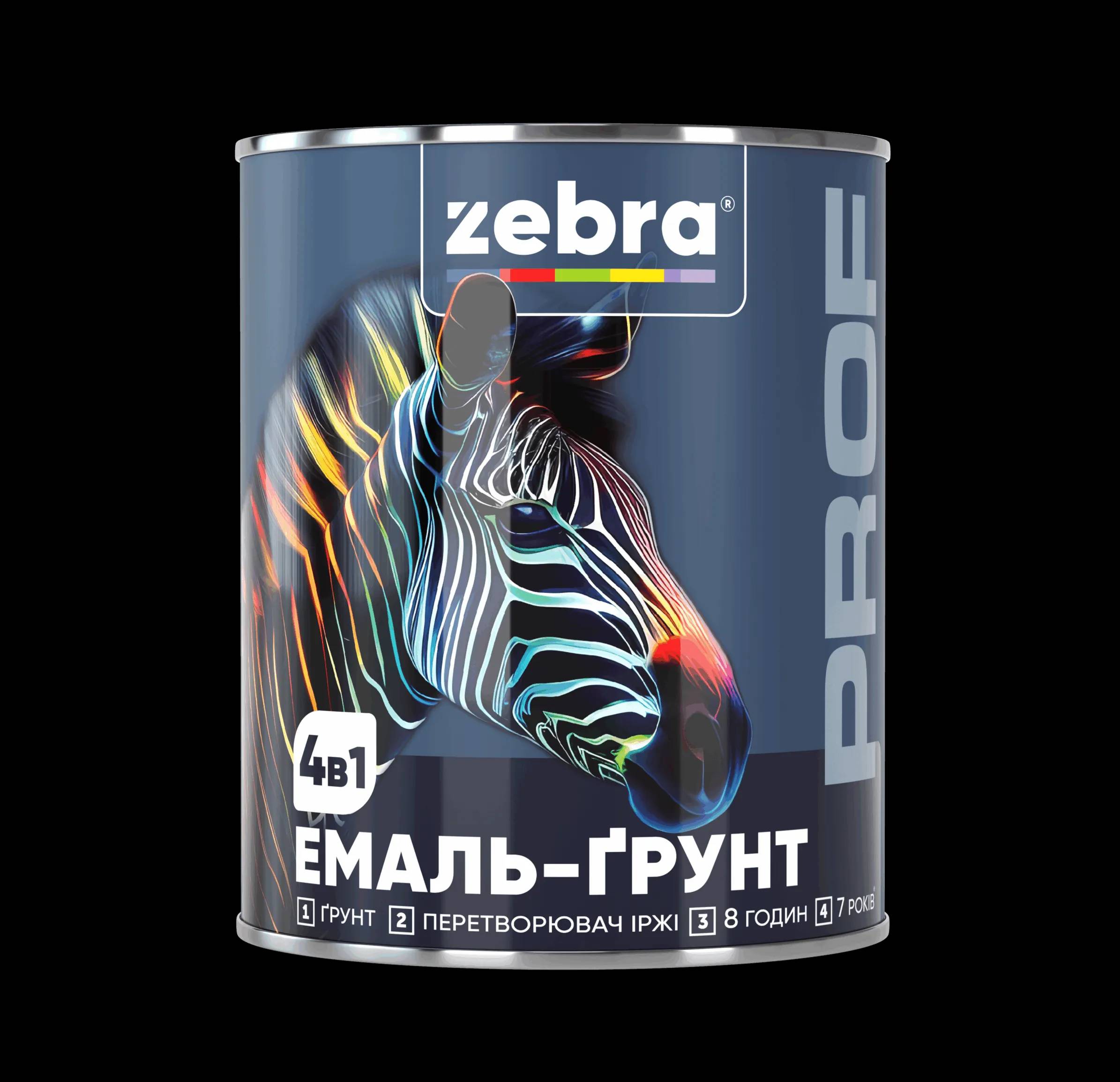ЭМАЛЬ-ГРУНТ 4 в 1 ZEBRA серии PROF - 12 кг, 048P Синий - 222935