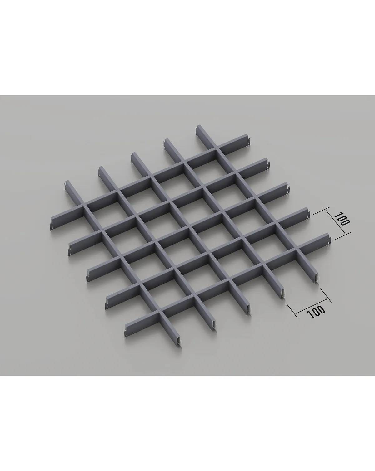 Подвесной потолок Грильято 100x100 мм (RAL 7024 - графит) - 225054