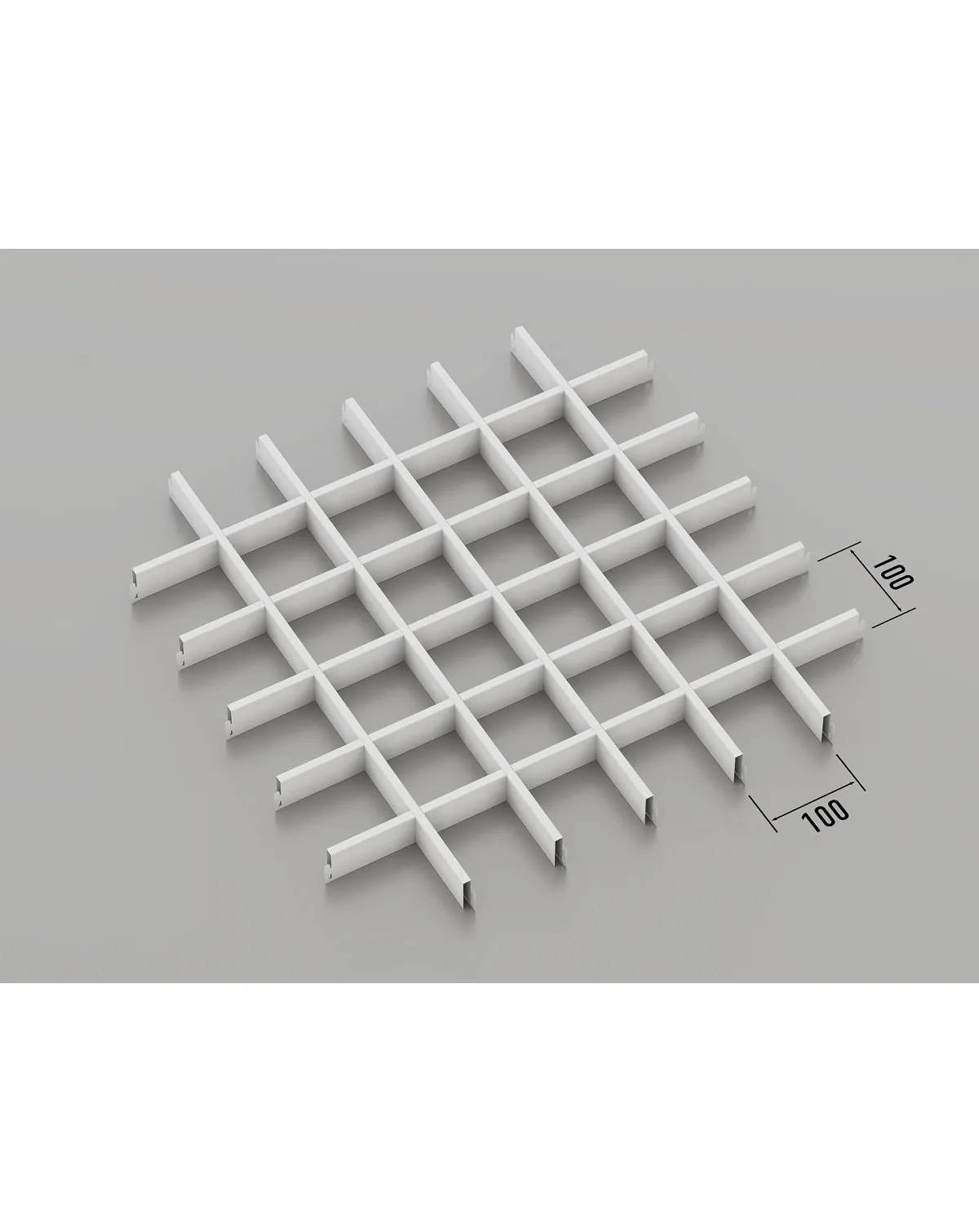 Подвесной потолок Грильято 100x100 мм (RAL 9003 - белый) - 225059