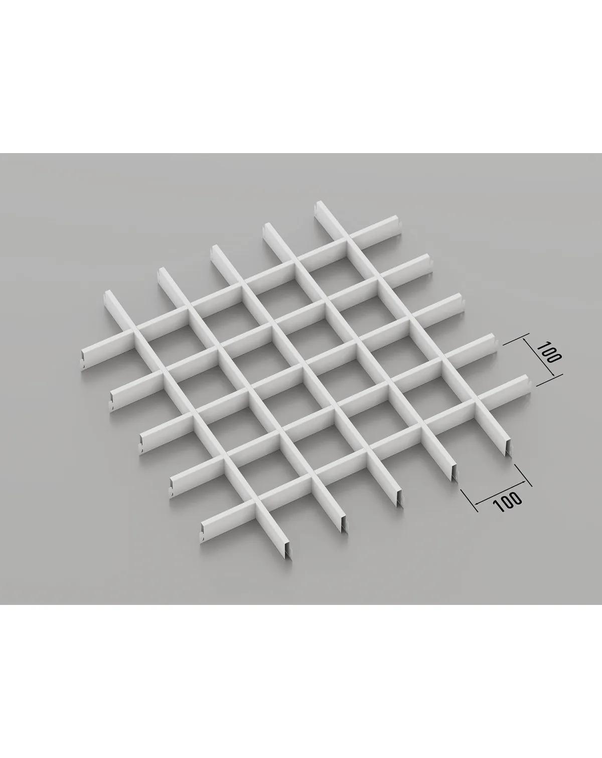 Подвесной потолок Грильято 100x100 мм (RAL 9003 - белый) - 225059