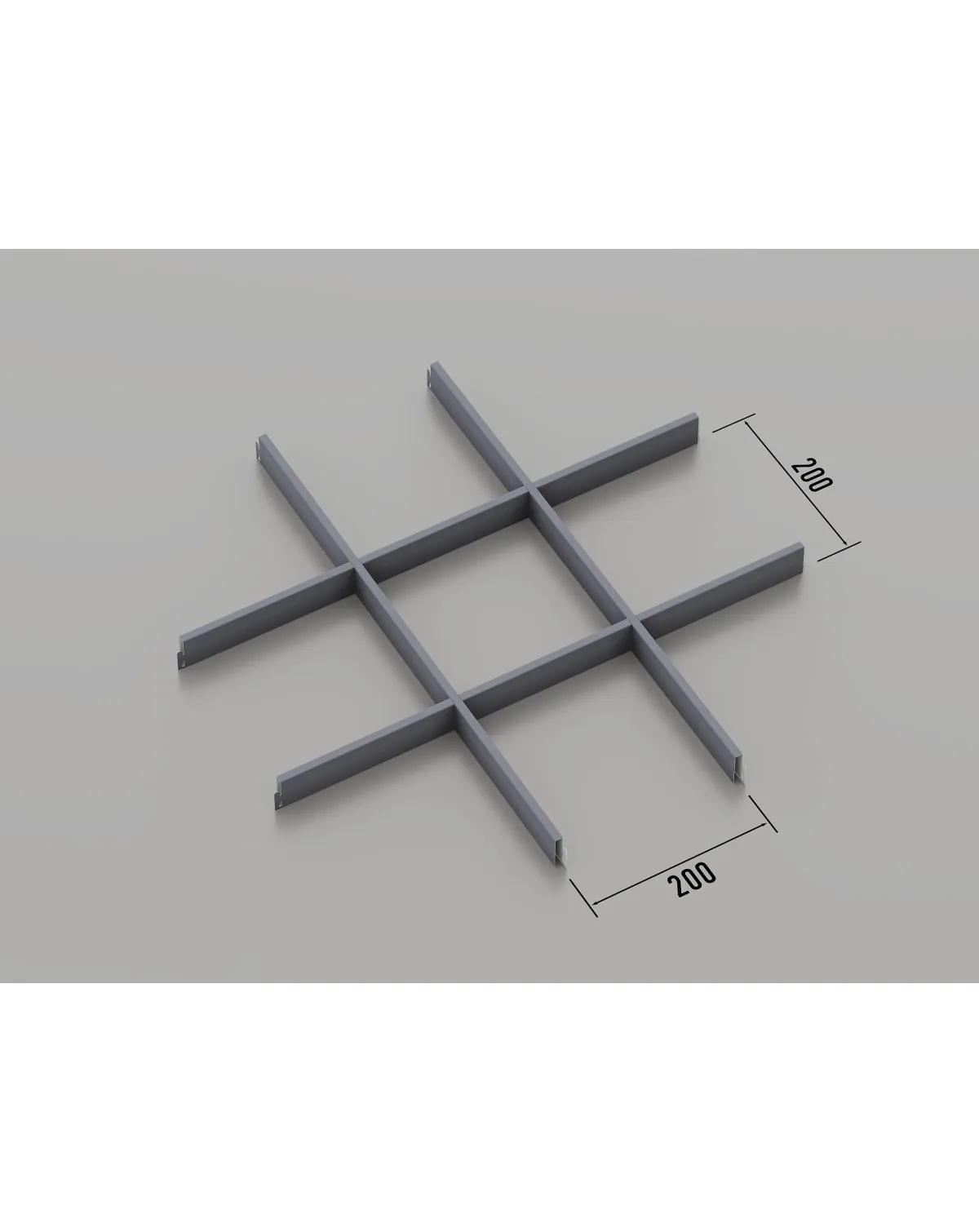 Подвесной потолок Грильято 200x200 мм (RAL 7024 - графит) - 225129