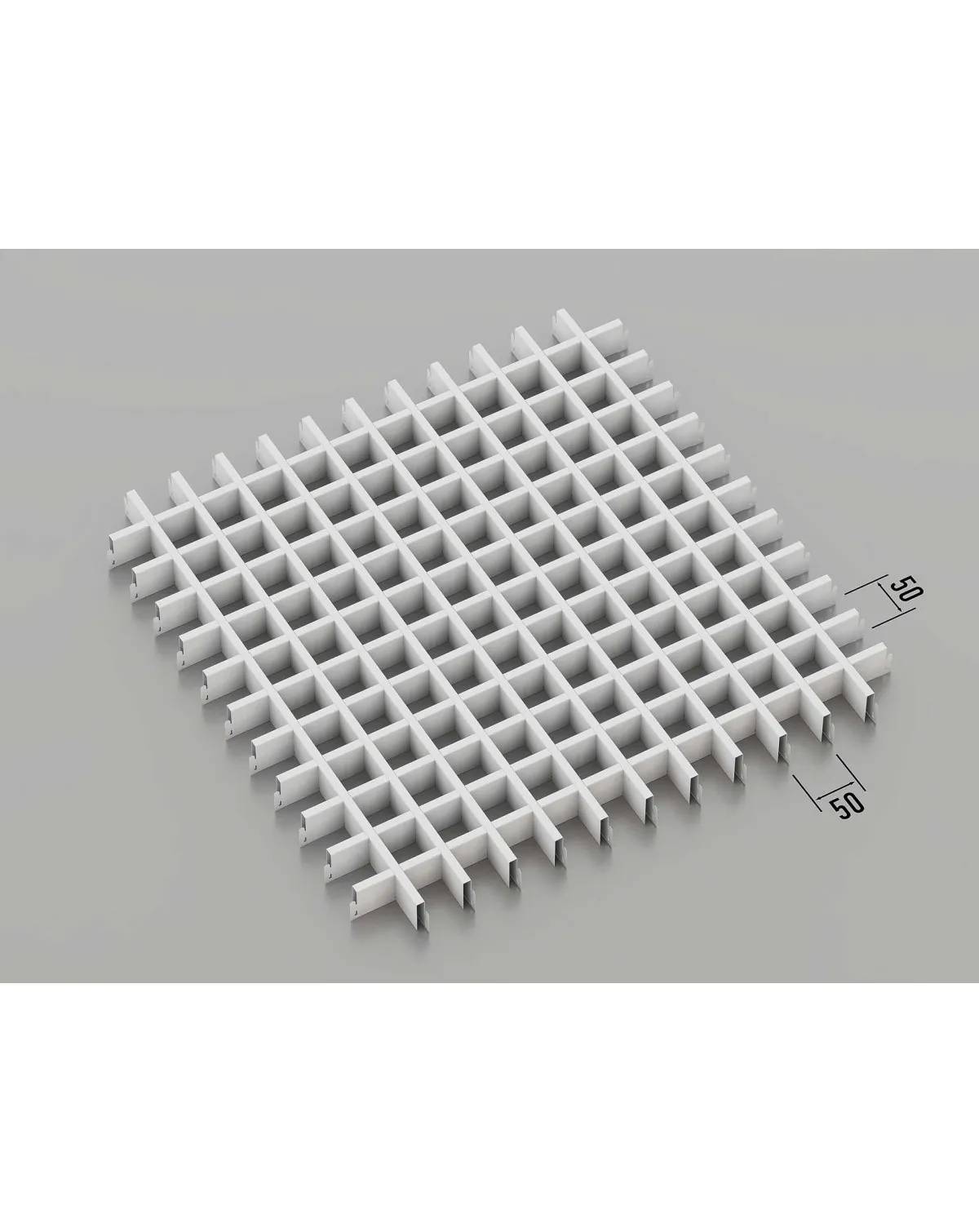 Подвесной потолок Грильято 50x50 мм (RAL 9003 - белый) - 225159