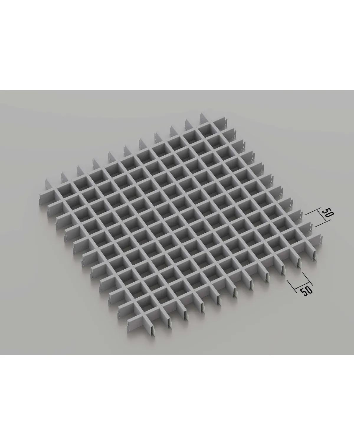 Подвесной потолок Грильято 50x50 мм (RAL 9006 - серый) - 225169