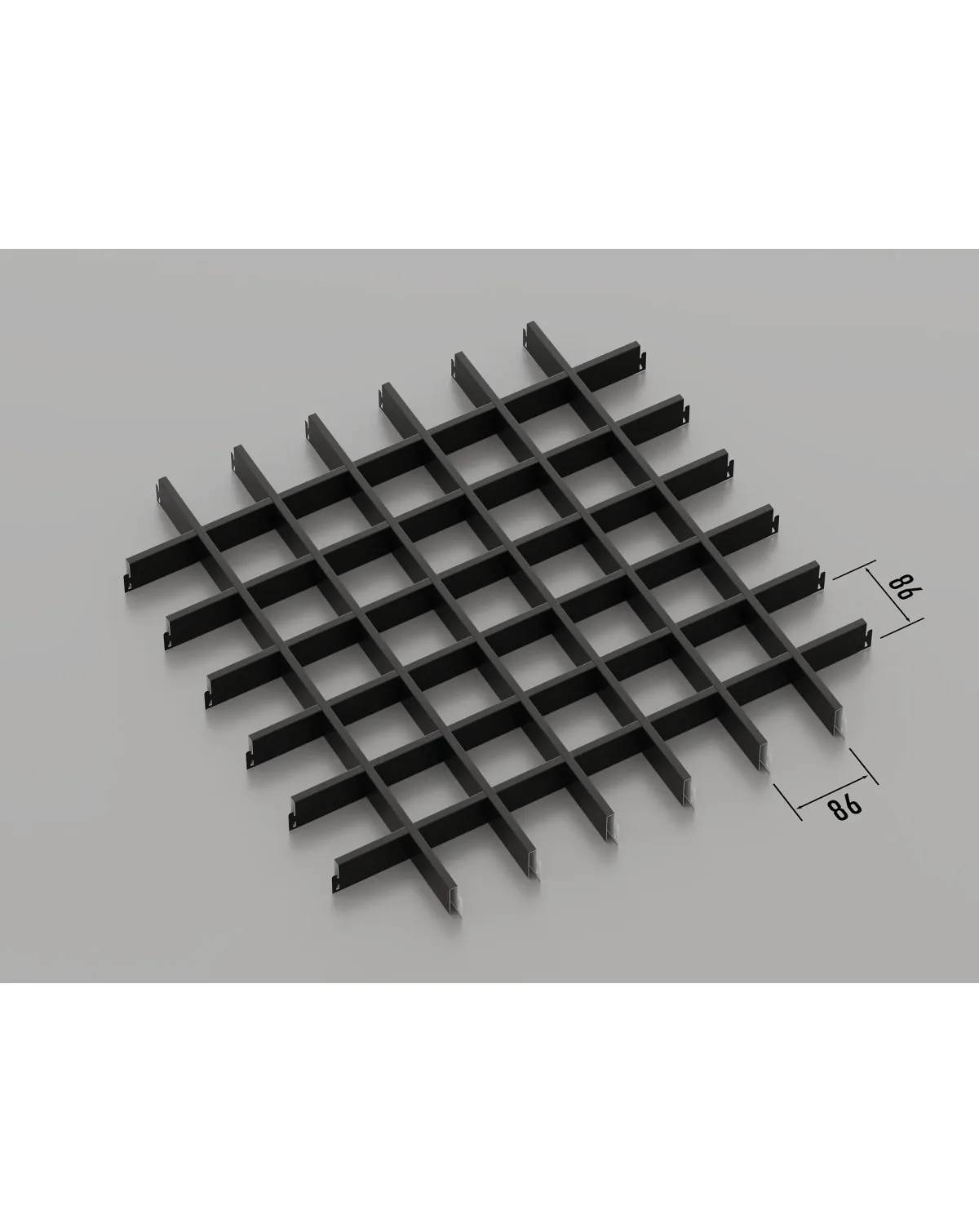 Грильято классическое (RAL 9005), 40x40 мм - 225212