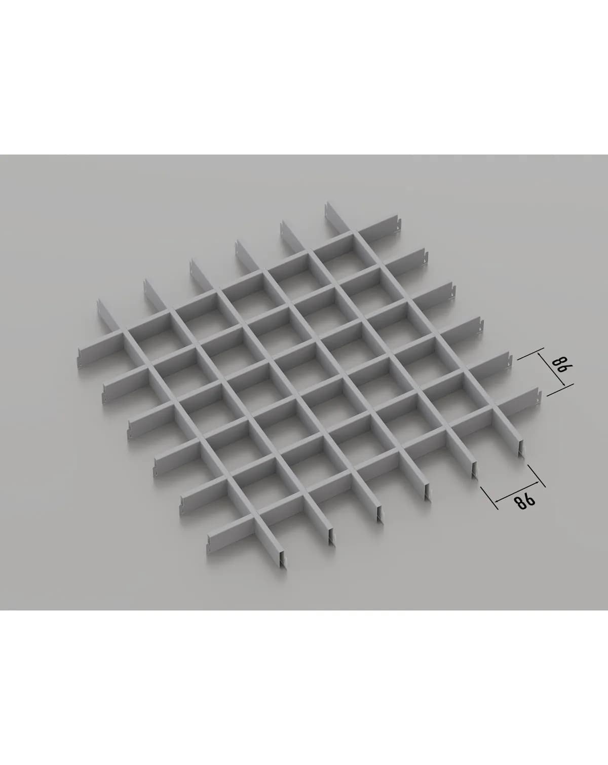 Грильято класичне (RAL 9006), 40x40 мм - 027865759