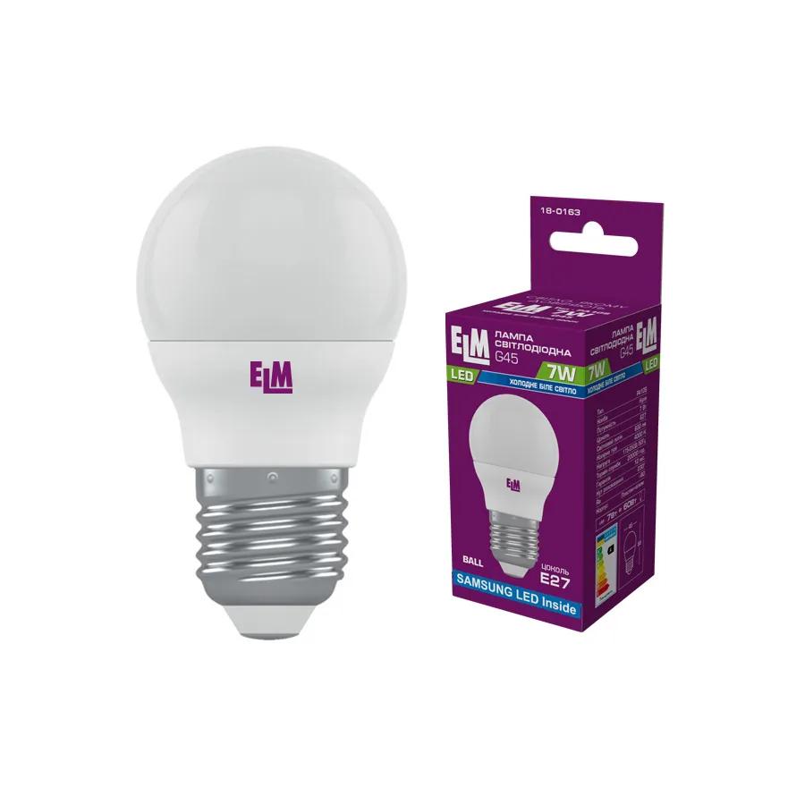 Лампа світлодіодна ELM 7W PA10S E27 4000K D45 (18-0163.) - 227062