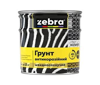 ҐРУНТ антикорозійний швидкосохнучий ZEBRA серія Кольчуга - 17 Сірий, 1 кг - 229000