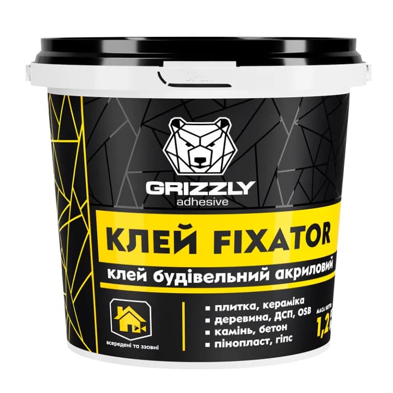 Клей строительный акриловый FIXATOR ТМ GRIZZLY - 0,44 кг - 733183738