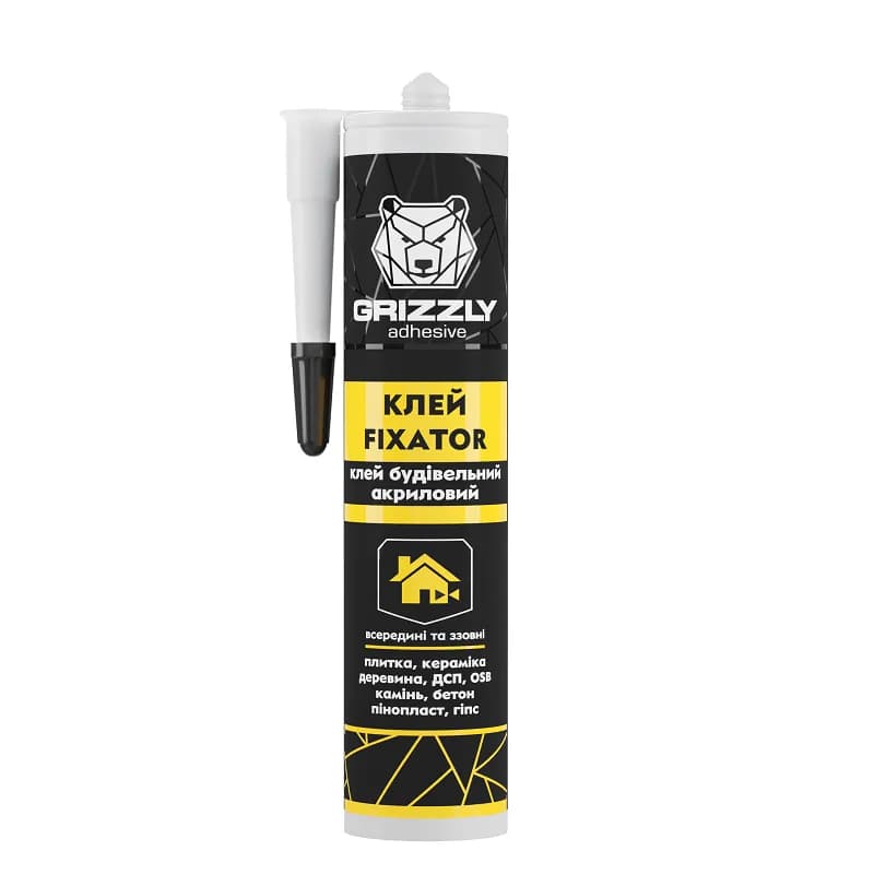 Клей строительный акриловый FIXATOR ТМ GRIZZLY - 1,2 кг - 468104777