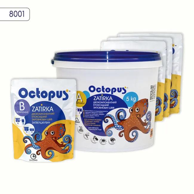 Епоксидна затирка Octopus Zatirka 5,00 кг колір 8001 (8001-5) - 232490
