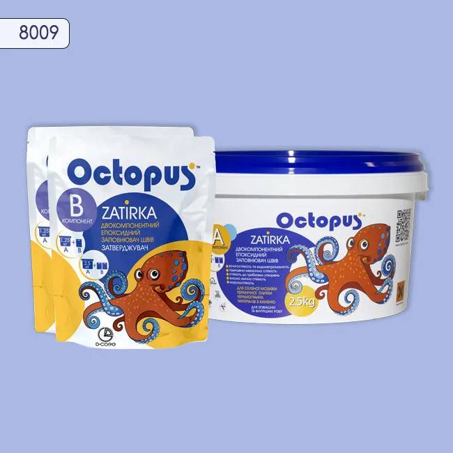 Епоксидна затирка Octopus Zatirka 2,50 кг колір 8009 (8009-2) - 232505
