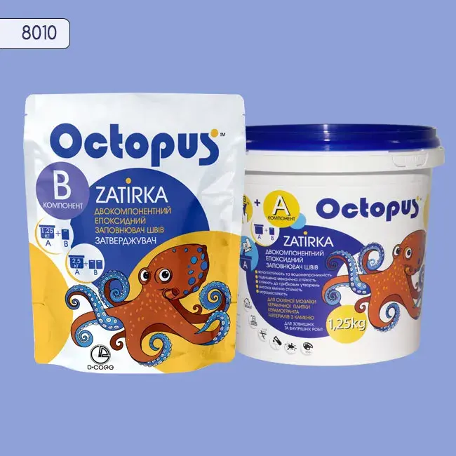 Епоксидна затирка Octopus Zatirka 1,25 кг колір 8010 (8010-1) - 232511