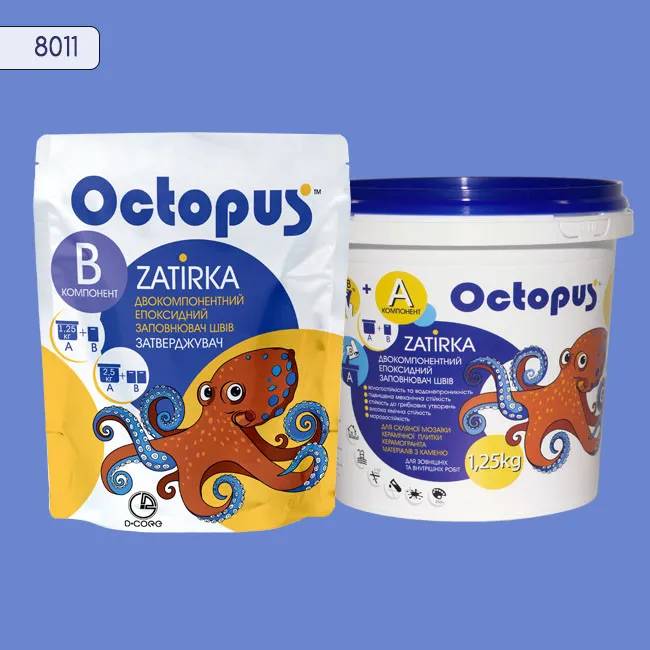 Епоксидна затирка Octopus Zatirka 1,25 кг колір 8011 (8011-1) - 232520