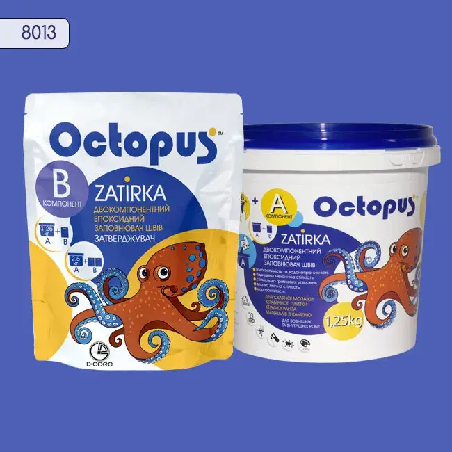 Епоксидна затирка Octopus Zatirka 1,25 кг колір 8013 (8013-1) - 232529