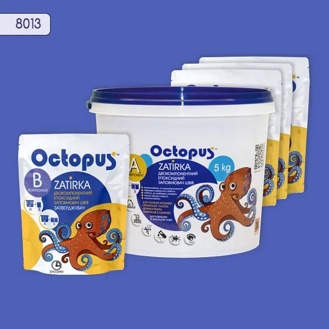 Епоксидна затирка Octopus Zatirka 5,00 кг колір 8013 (8013-5) - 232535