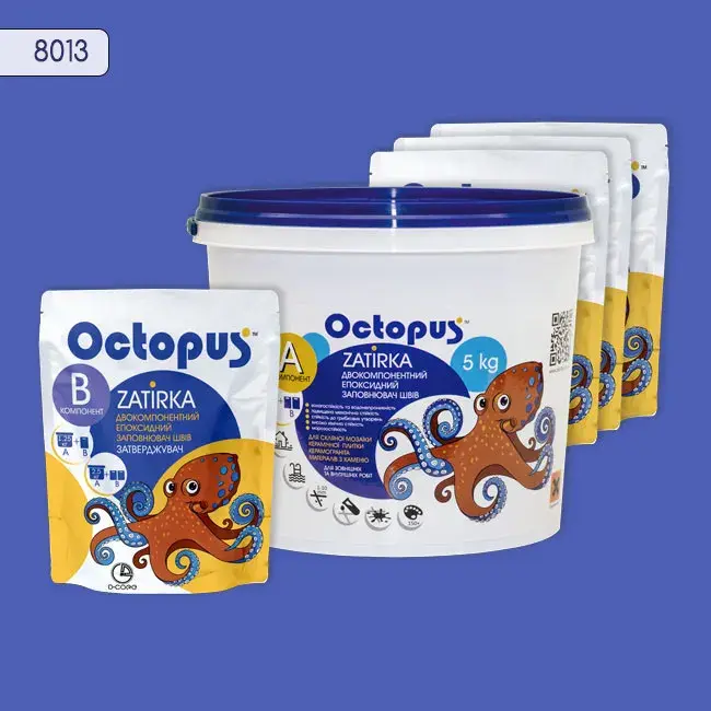 Епоксидна затирка Octopus Zatirka 5,00 кг колір 8013 (8013-5) - 232535