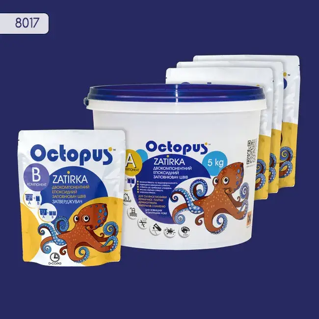 Епоксидна затирка Octopus Zatirka 5,00 кг колір 8017 (8017-5) - 232553