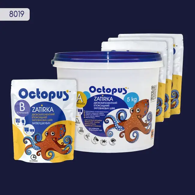 Епоксидна затирка Octopus Zatirka 5,00 кг колір 8019 (8019-5) - 232562