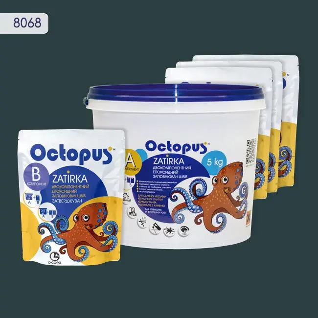 Епоксидна затирка Octopus Zatirka 5,00 кг колір 8068 (8068-5) - 232616