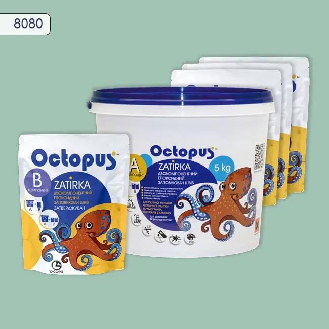 Епоксидна затирка Octopus Zatirka 5,00 кг колір 8080 (8080-5) - 232625