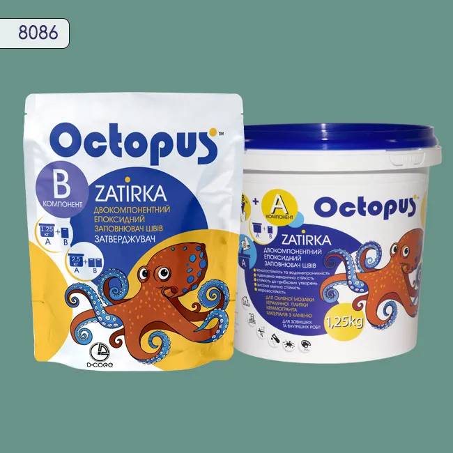 Епоксидна затирка Octopus Zatirka 1,25 кг колір 8086 (8086-1) - 232646