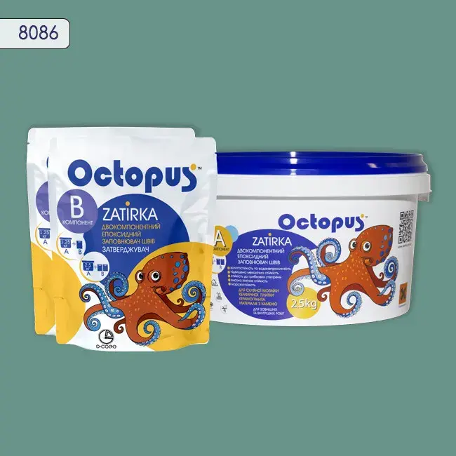 Епоксидна затирка Octopus Zatirka 2,50 кг колір 8086 (8086-2) - 232649