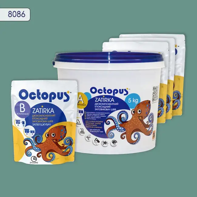 Епоксидна затирка Octopus Zatirka 5,00 кг колір 8086 (8086-5) - 232652