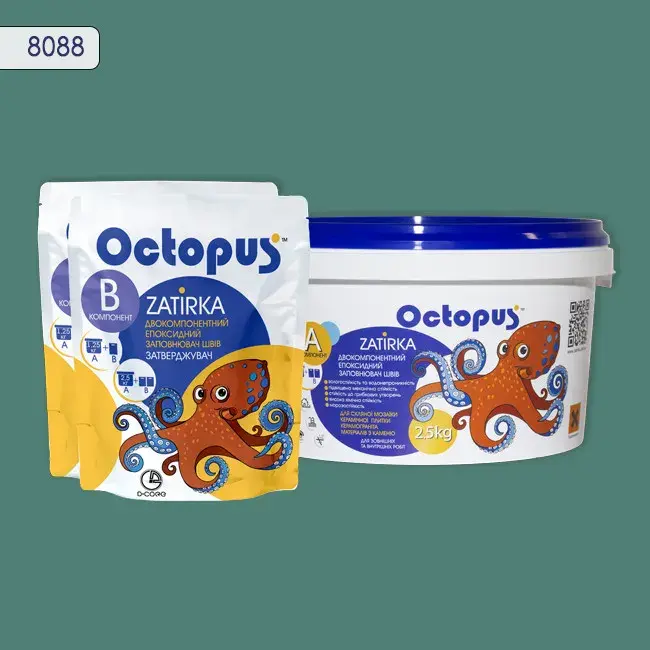 Епоксидна затирка Octopus Zatirka 2,50 кг колір 8088 (8088-2) - 232658