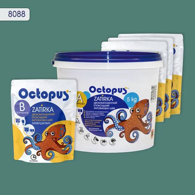 Епоксидна затирка Octopus Zatirka 5,00 кг колір 8088 (8088-5) - 232661