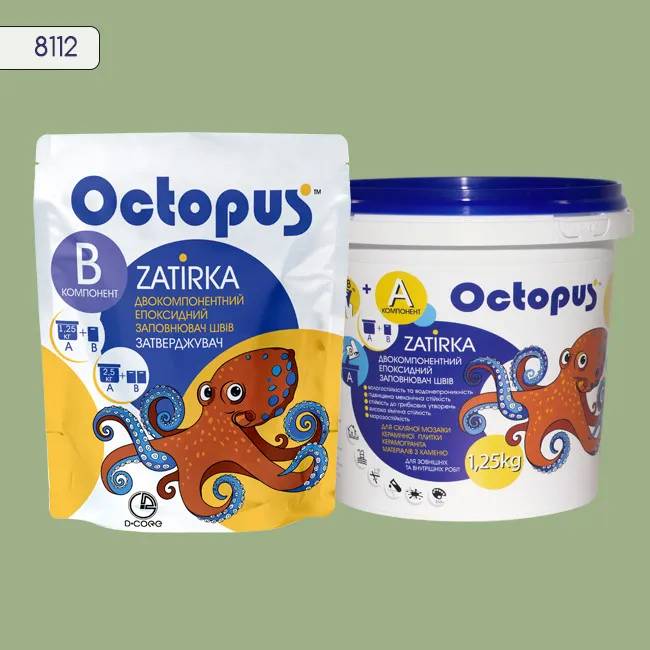 Епоксидна затирка Octopus Zatirka 1,25 кг колір 8112 (8112-1) - 232691