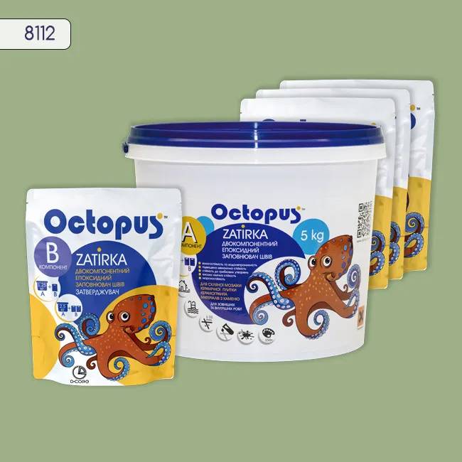 Епоксидна затирка Octopus Zatirka 5,00 кг колір 8112 (8112-5) - 232697