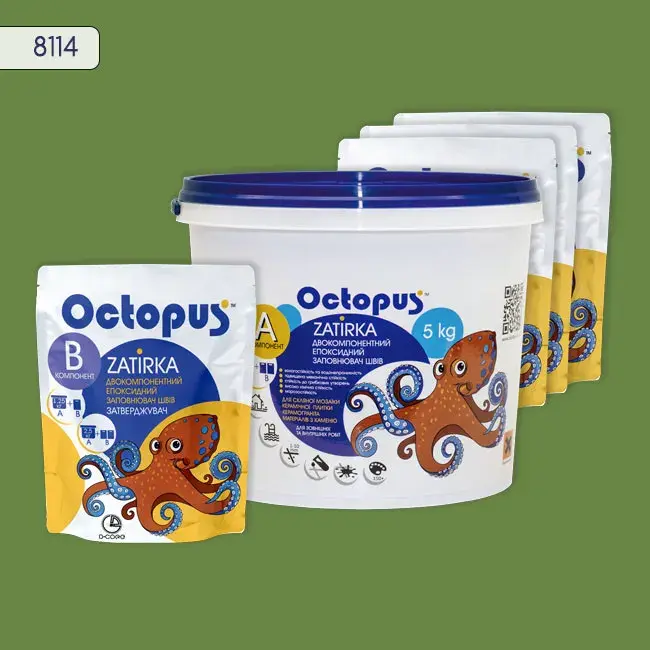 Епоксидна затирка Octopus Zatirka 5,00 кг колір 8114 (8114-5) - 232706