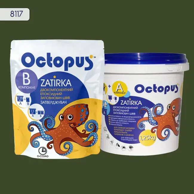 Епоксидна затирка Octopus Zatirka 1,25 кг колір 8117 (8117-1) - 232709