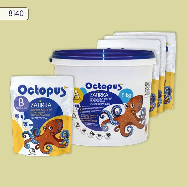 Епоксидна затирка Octopus Zatirka 5,00 кг колір 8140 (8140-5) - 232724