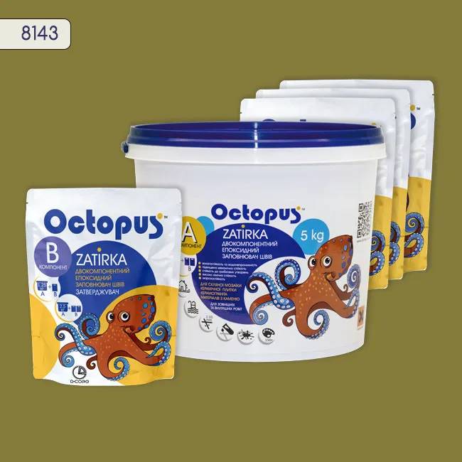 Епоксидна затирка Octopus Zatirka 5,00 кг колір 8143 (8143-5) - 232742