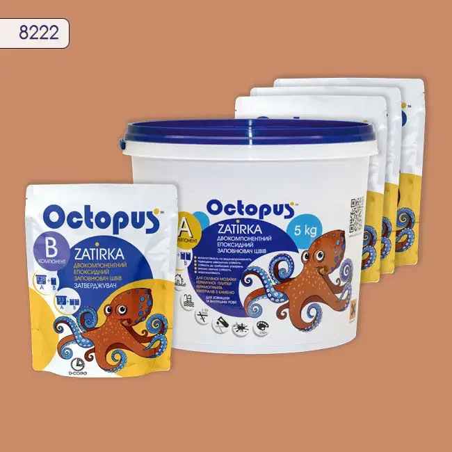 Эпоксидная затирка Octopus Zatirka 5,00 кг цвет 8222 (8222-5) - 232796