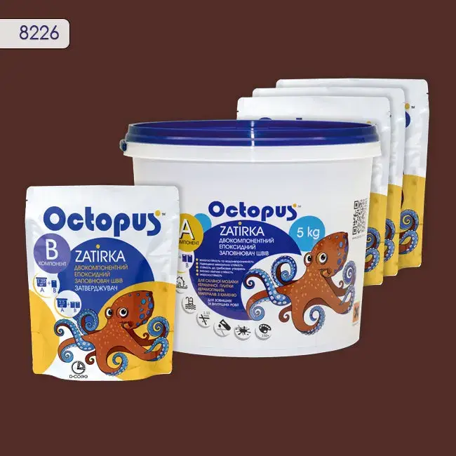 Эпоксидная затирка Octopus Zatirka 5,00 кг цвет 8226 (8226-5) - 232832