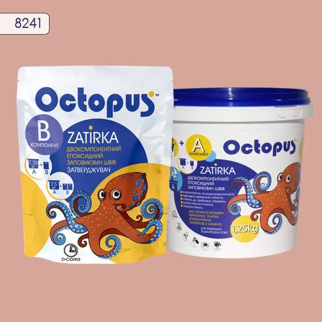 Епоксидна затирка Octopus Zatirka 1,25 кг колір 8241 (8241-1) - 232844