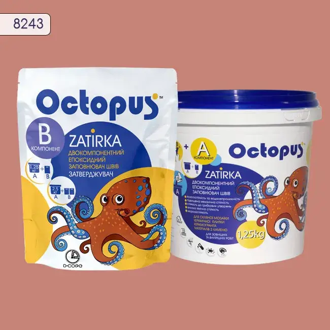 Епоксидна затирка Octopus Zatirka 1,25 кг колір 8243 (8243-1) - 232853