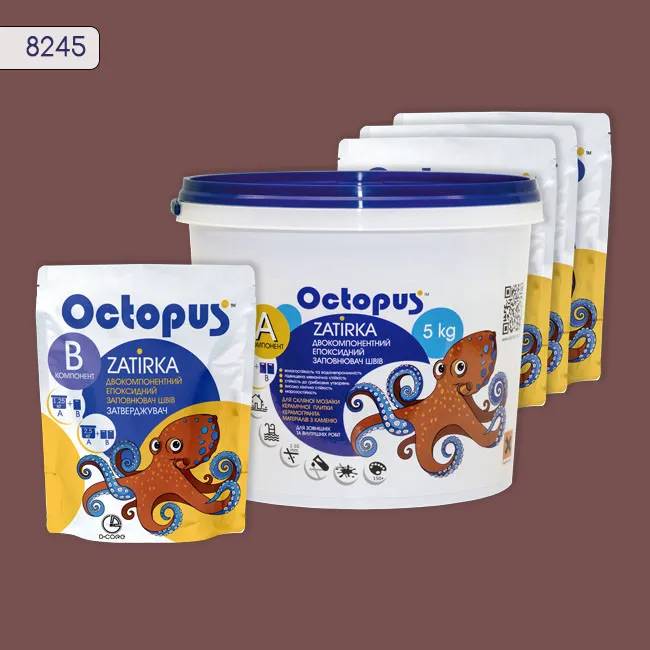Епоксидна затирка Octopus Zatirka 5,00 кг колір 8245 (8245-5) - 232877