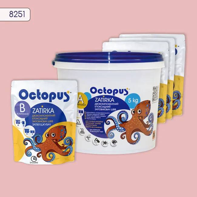 Епоксидна затирка Octopus Zatirka 5,00 кг колір 8251 (8251-5) - 232913