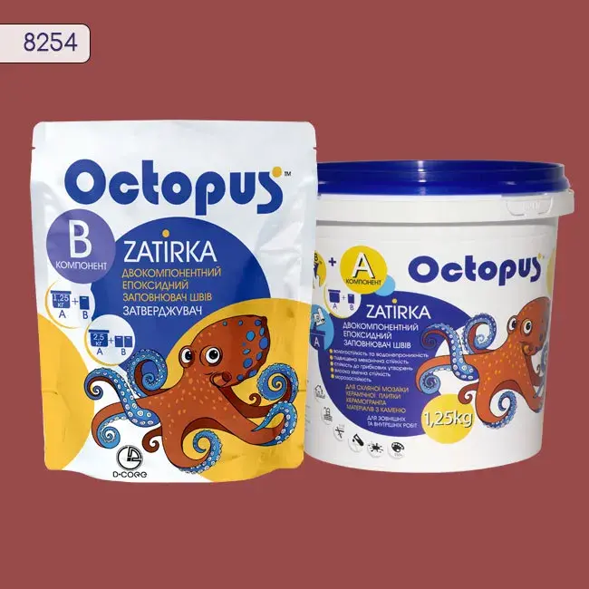 Епоксидна затирка Octopus Zatirka 1,25 кг колір 8254 (8254-1) - 232934