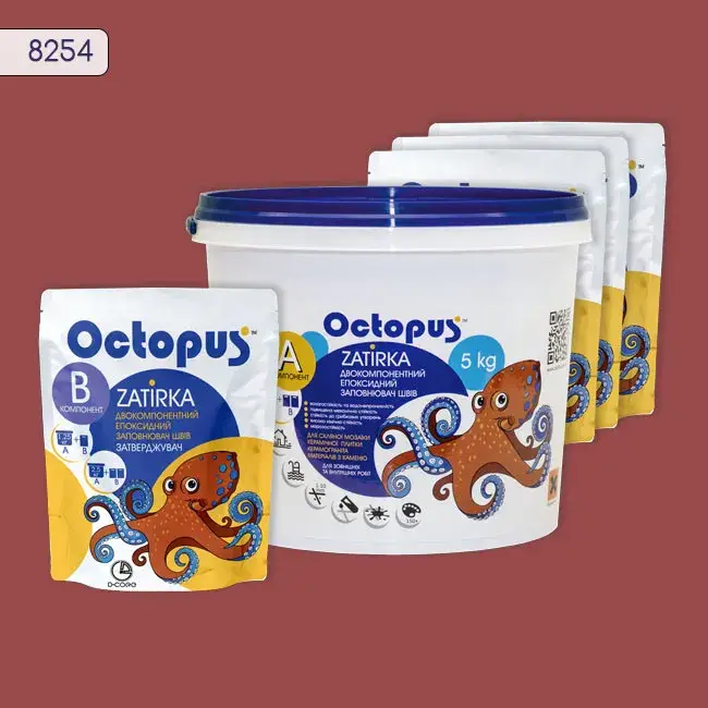Эпоксидная затирка Octopus Zatirka 5,00 кг цвет 8254 (8254-5) - 232940
