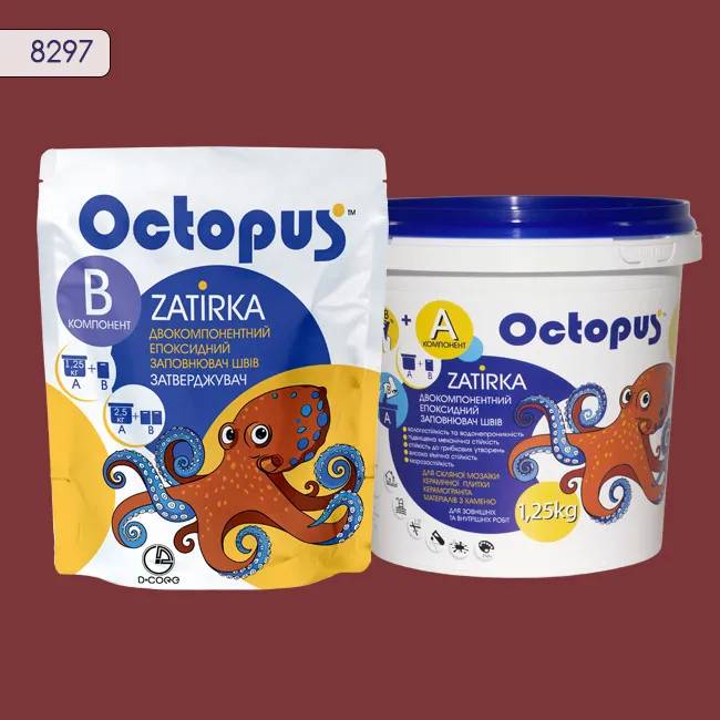 Епоксидна затирка Octopus Zatirka 1,25 кг колір 8297 (8297-1) - 232997