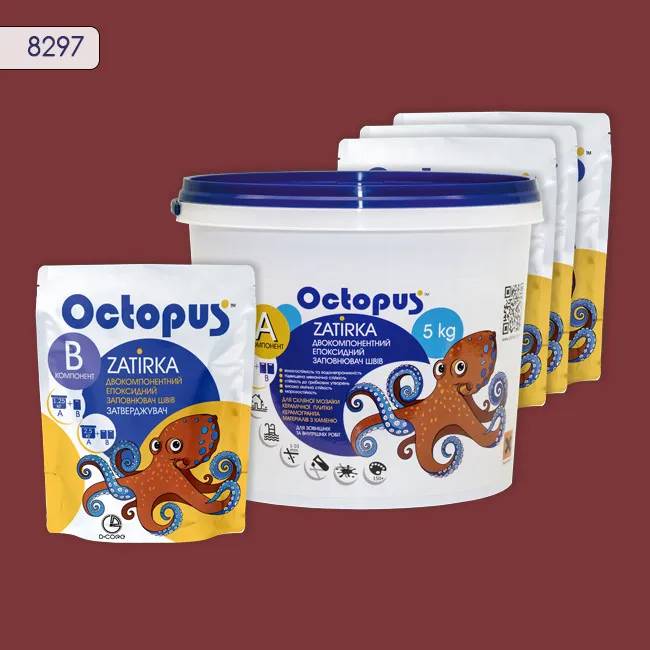 Епоксидна затирка Octopus Zatirka 5,00 кг колір 8297 (8297-5) - 233003